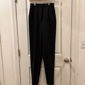 Vintage Harvé Bernard Sport Wool High-Waisted Black Trousers